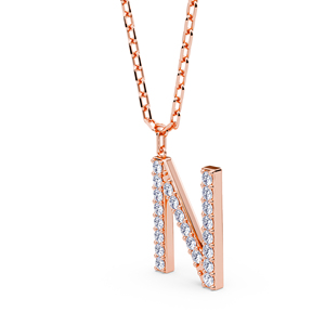 Colgante de Alfabeto Premium con Diamantes Creados en Laboratorio VVS VS EF en Plata de Ley 925 con Acabado en Oro, Joya Fina Personalizada - Product Image 1