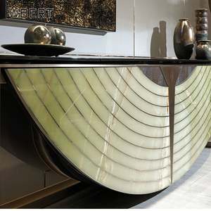 Wbert ในที่สุดวิวสแตนเลสจากดีไซเนอร์อิตาลีโต๊ะหินอ่อนหรูหราหรูหรามีช่องเก็บของติดผนังประตูทางเข้าวิลล่าห้องนั่งเล่น - Product Image 4