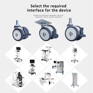 65 mm Schwenkplatte Mittelschwere Zweirad-Lenkrolle für Medizinische Trolleys und Schönheitsgeräte - Product Image 6