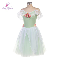 25174 vert clair groupe danse Ballet Tutu romantique Long Giselle Costume de danse pour Performance