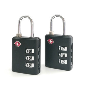<span class=keywords><strong>Cadenas</strong></span> de voyage <span class=keywords><strong>tsa</strong></span> en plastique noir abs à 3 chiffres pour bagages - Product Image 1