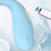 Produits pour adultes : Vibrateur oculaire vibrant télécommandé sans fil en forme de baleine, jouet sexuel portable pour femmes, stimulation du point G