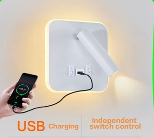 Nordic moderno LED lettura luce semplice creativo girevole lampada da parete comodino per camera degli ospiti dell'hotel camera studio camera da letto in alluminio - Product Image 2