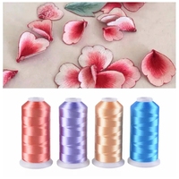 Fil de polyester mercerisé 100% pour broderie machine, point de croix, crochet - Écologique, résistant à l'abrasion, couture