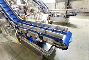 Otomatik aperatif gıda bisküvi şekerler eğimli tırmanma oluklu yanak gıda sınıfı PVC bant konveyör PU bant konveyör - Product Image 3