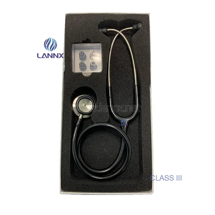 LANNX класс III, медицинское оборудование для осмотра врача, стетоскоп из алюминиевого сплава с двумя головками, медицинский профессиональный стетоскоп