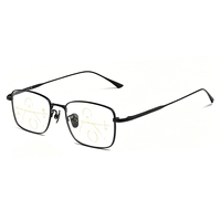 Lunettes de vue en titane de haute qualité, transparentes, avec prescription optique, pour presbytie, monture rectangulaire pour hommes