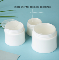 Pot de crème à taille froncée à bord de bordure d'emballage cosmétique 15g 30g 50g pots de crème de bouteille de corset de beurre corporel en plastique blanc