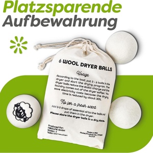 Boules de séchage <span class=keywords><strong>Natulim</strong></span> 6 pour sèche-linge, en laine naturelle, boules de lavage pour doudounes, balles de tennis - Product Image 4