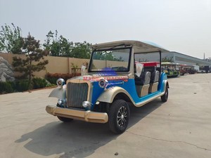 Autobús y Auto Eléctrico Clásico Blanco de 8 Plazas, Estilo Retro Vintage para Turismo - Product Image 2