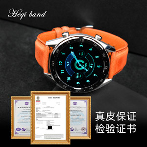 Bracelet <span class=keywords><strong>de</strong></span> montre universel en cuir pleine fleur <span class=keywords><strong>de</strong></span> vachette italien haut <span class=keywords><strong>de</strong></span> gamme, effet vieilli, avec fermoir papillon en acier inoxydable, style rétro transfrontalier - Product Image 2