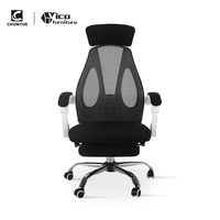 Chaises de bureau pivotantes pour visiteurs, chaise de bureau ergonomique avec repose-pieds