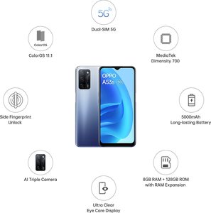 มือถือ <span class=keywords><strong>OPPO</strong></span> A53/<span class=keywords><strong>A53S</strong></span> ระบบแอนดรอยด์ 4G/5G รองรับสองซิม ความจุ 4+128GB รุ่นสากล (สินค้ามือสอง) - Product Image 3