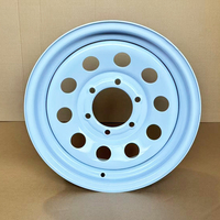 Nouvelles roues de remplacement en acier Jingu 15x6 pour remorque, 6 goujons, entraxe 5,5 pouces, blanches, certifiées DOT/TUV/CE/BUREAU VERITAS