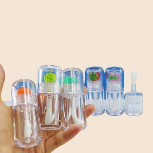 Tubo de brillo labial al por mayor al mejor precio, cabezal de cepillo grande de pared gruesa, tubo de brillo labial degradado de 4ml, tubos vacíos de brillo labial OEM ODM - Product Image 2