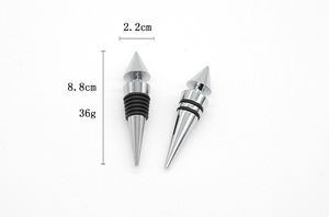 Bouchon de bouteille de vin en alliage de zinc à pointe acérée, personnalisable, design écologique, vente en gros directe usine - Product Image 3