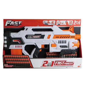 MILI 2-in-1 lembut peluru pistol menembak mainan plastik untuk dewasa dan anak-anak Manual listrik 2-in-1 lembut busa peluru - Product Image 5