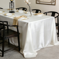 Maßgefertigte Satin-Tischdecke Rechteckige Glänzende Seiden-Tischdecke Dekoration für Hochzeiten Events Partys Hochzeits-Tischdecke