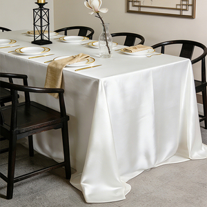 Custom Size Satin <strong>Tablecloth</strong> Table Cover <strong>Rectangle</strong> Bright Silk Smooth Fabric Decoration Wedding Events Party Wedding <strong>Tablecloth</strong> - Product Image 2