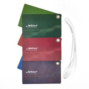 Cá nhân hoá tùy chỉnh nhựa bền hành lý thẻ đôi thẻ đầy màu sắc in logo PVC hành lý vali túi xách - Product Image 1