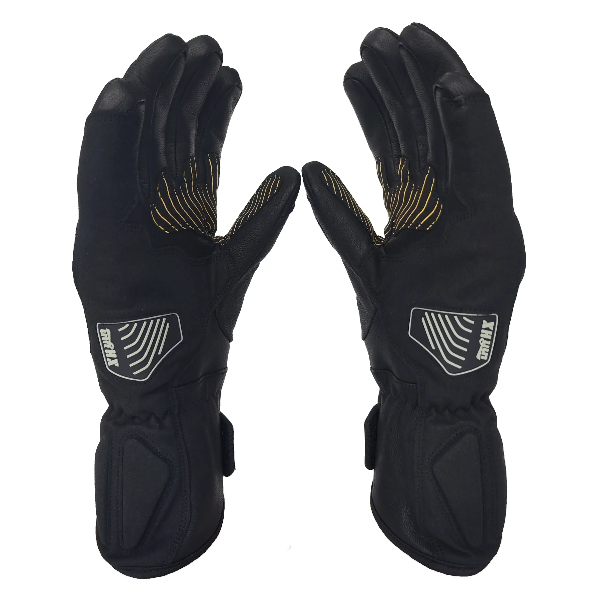 Nuevos guantes de carreras de invierno impermeables a prueba de viento antideslizantes de cuero personalizados