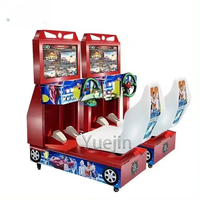 Machine de jeu d'arcade de voiture de course 3D simulateur Kids Outrun Construction en métal langue anglaise Amusement avec grue de boxe