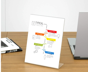 Acrylic dấu hiệu chủ L hình dạng nghiêng trở lại máy tính để bàn <span class=keywords><strong>Flyer</strong></span> chủ tài liệu giấy hiển thị đứng - Product Image 6