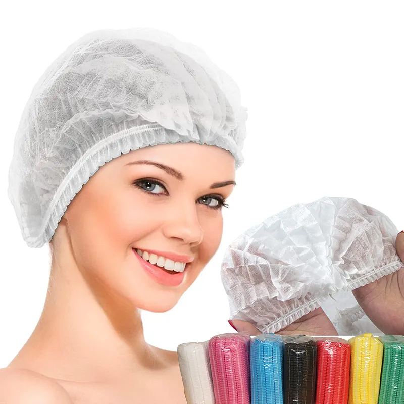 مخصص 18 19 21 بوصة أبيض pp 10g غطاء طبي شبكات شعر غير منسوجة