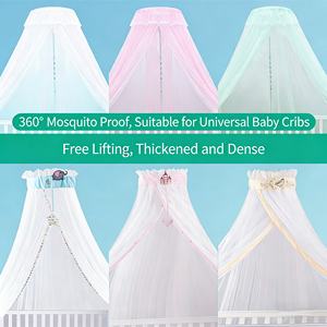 Moustiquaire de berceau avec ouverture de <span class=keywords><strong>porte</strong></span>, style princesse, unisexe, style cour, forme de yourte, moustiquaire universelle - Product Image 3