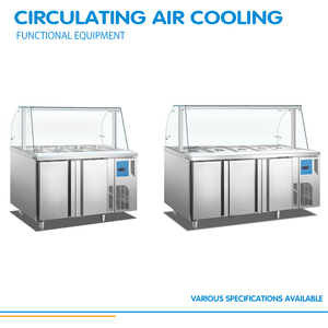 X-MING thương mại lạnh salad chuẩn bị trạm bảng tủ lạnh bánh <span class=keywords><strong>sandwich</strong></span> chuẩn bị bảng tủ lạnh với thớt và chảo - Product Image 3