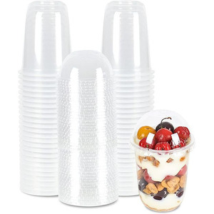 Nouveau Prix de Gros Usine en Stock Gobelet Jetable Transparent en PP en Forme de U de 90 mm pour Smoothie, Thé au Lait, Bubble Tea en Plastique - Product Image 1