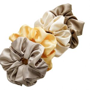 Élastiques à cheveux tendance coréens personnalisables pour bébés filles, chouchous élégants en satin de soie avec poche zippée, personnalisables - Product Image 2