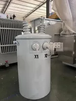 Transformateur monophasé 75 kVA monté sur poteau avec commutateur de dérivation hors charge, immergé dans l'huile, bobinage en cuivre, prix usine