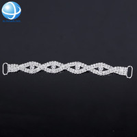 Chaîne de bikini en strass plaqué argent diamant, connecteur de chaîne de bikini, garniture en cristal pour la fabrication de bijoux, compétition NPC IFBB