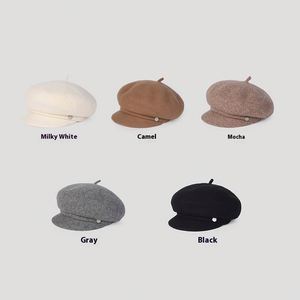 Nouvelle Arrivée 2025 – Casquette Gavroche 100% Laine pour Femme – Chaud et Tendance pour l'Hiver – Chapeau Béret Décontracté pour l'Extérieur - Product Image 2