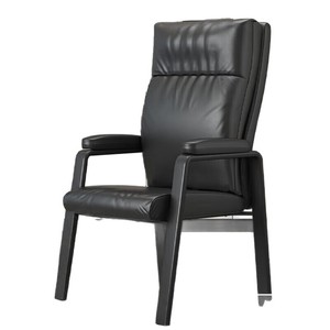เก้าอี้สำนักงานหนังโครงเหล็กสีดำตามหลักสรีรศาสตร์ 50x63x110 ซม. เก้าอี้ประชุมคอมพิวเตอร์สำหรับการศึกษา - Product Image 3