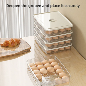 <b>Egg</b> Rack Holder Storage Box <b>Eggs</b> <b>Basket</b> Container Organizer Refrigerator Dispenser for Kitchen Organization Food Containers - Product Image 3