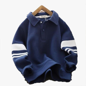 T-shirt polo pour enfants, chemise à manches longues pour bébé, sweat-shirt à col tendance pour garçons, nouveau style printemps-automne - Product Image 3