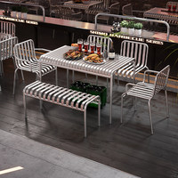 Chaises et tables de style industriel pour espaces de loisirs extérieurs, aménagement créatif pour salons de thé, cafés, cours et balcons en fer forgé