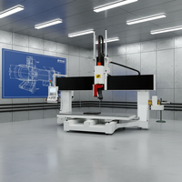 Mini-machine de fraisage CNC Syntec à 5 axes, centre d'usinage CNC à broche unique pour le bois