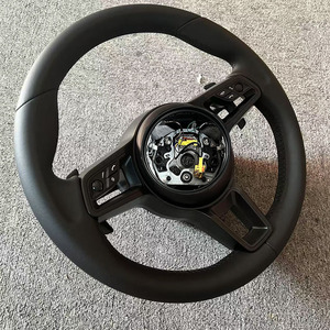 Volant en cuir pleine fleur pour Porsche Panamera Cayenne Taycan Macan 911 718 996 997 958 981 987, mise à niveau personnalisée - Product Image 5