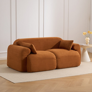 Sofá Modular de Dos Plazas Envasado al Vacío, Sofá Combinado de Pana para Descanso, Esponja de Alta Densidad para Sala de Estar/Apartamento - Product Image 2