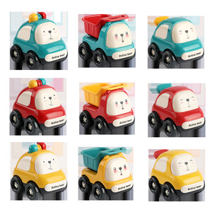 Camion de chantier à inertie pour enfants, motif ours de dessin animé, résistant aux chutes, modèle cadeau pour bébé et tout-petit, idéal pour le dropshipping Shopify - Product Image 1