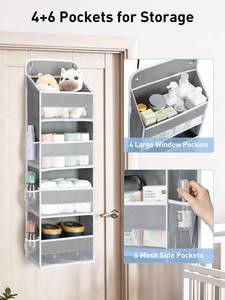 Organisateur de rangement suspendu robuste pour placard, à suspendre sur la porte, avec 10 poches, vente en gros d'usine - Product Image 1
