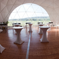 Dôme géodésique sur mesure de grande portée (40m x 25m) pour événements de mariage, conférences, capacité 1000 personnes