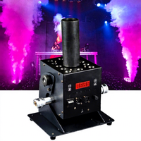 Machine à effets de scène à colonne de CO2 Disco Metal avec télécommande, machine à brouillard numérique à jet LED