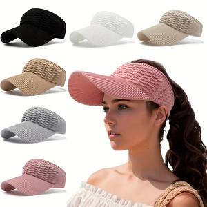 Gorra de Playa para Mujer, Tejida, Ligera, Transpirable, con Protección UV, para Deportes al Aire Libre de Verano, Venta al Por Mayor - Product Image 1