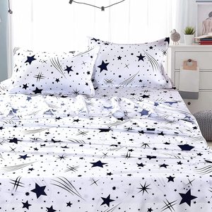 Ensemble de draps de lit imprimé dessin animé, draps en microfibre de haute qualité - Product Image 1