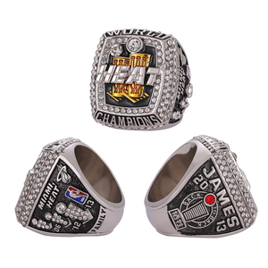 Anillo de Campeonato de Baloncesto de los Miami Heat de <span class=keywords><strong>2013</strong></span> de LeBron James, Anillo de Joyería de Moda Exquisito, Doble Chapado, Colección Conmemorativa para Fanáticos - Product Image 2