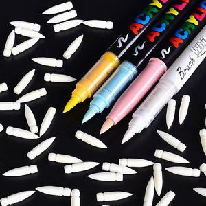 Vente en gros <span class=keywords><strong>blanc</strong></span> 1-5mm pointe de stylo pinceau acrylique souple pointe polyester/feutre/fibre pour stylo marqueur acrylique pinceau vide rechargeable - Product Image 2